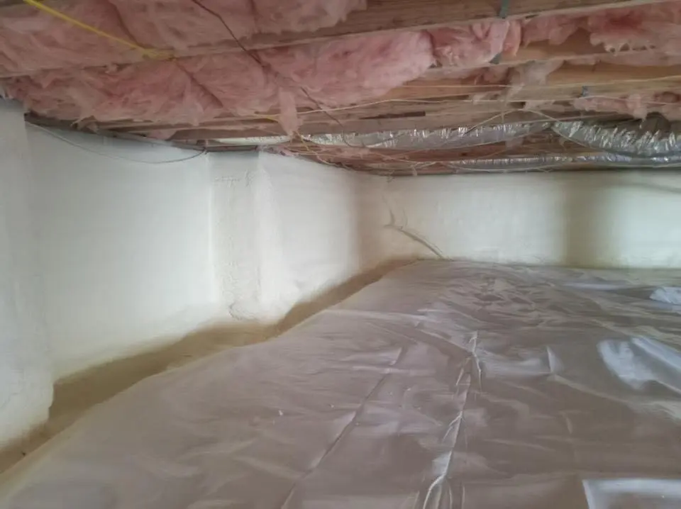 Crawl space encapsulation with closed-cell spray foam for Spray Foam Roofing in Auburn
